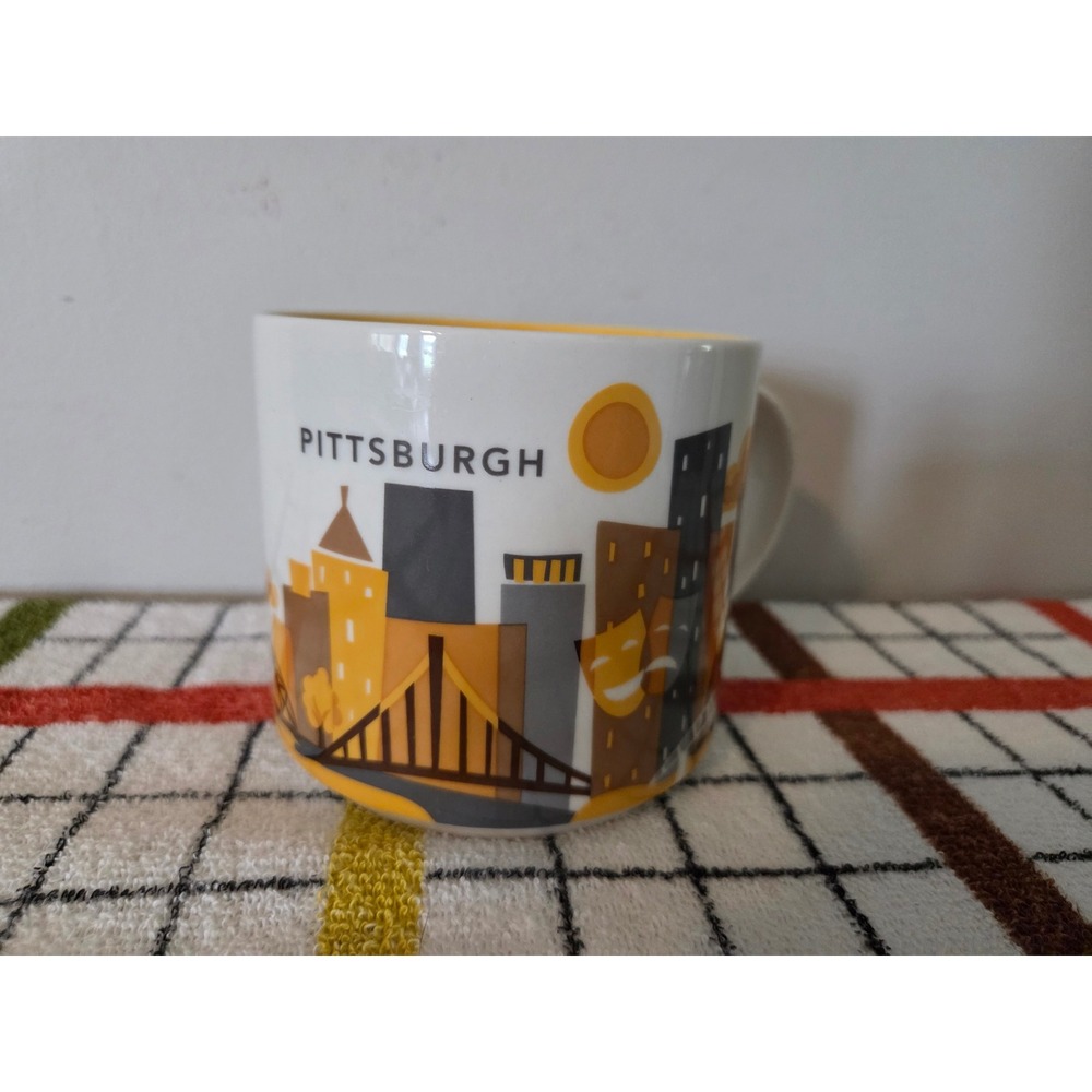 Starbucks You Are Here Collection Pittsburgh Mug 14oz Skyline City Ceramic 2015